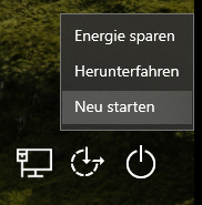 UEFI Neustart unter Windows 10
