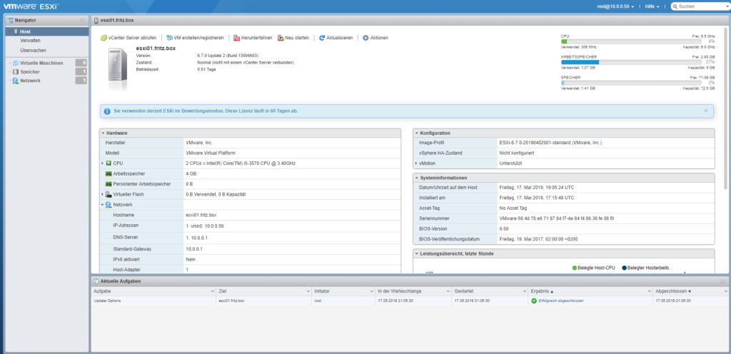 Как установить esxi на vmware workstation