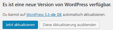 Wordpress Update verfügbar