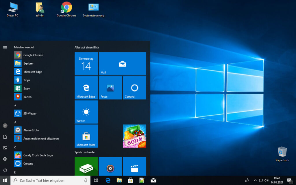 Desktop von Windows 10