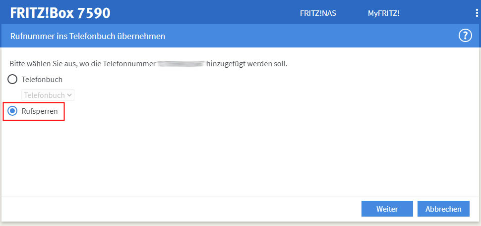 FritzBox Spam-Anrufe sperren