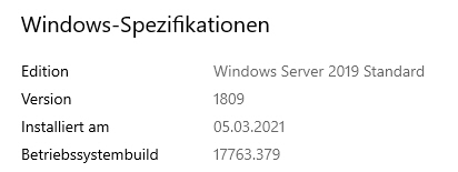 Windows Server nach Upgrade
