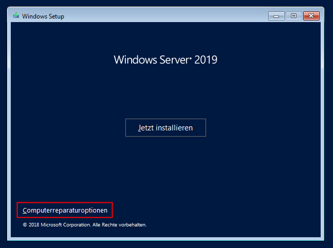 Windows Server Reparatur